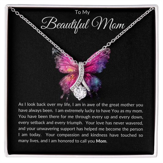 To My Beautiful Mom - Alluring Beauty Necklace