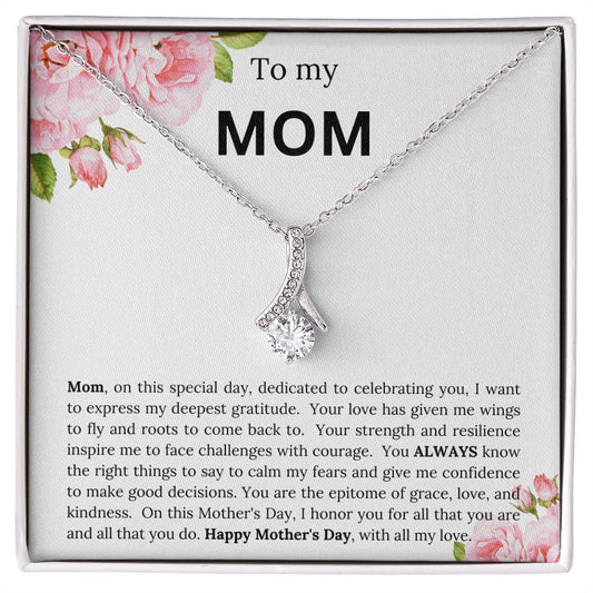 To Mom on Mother's Day with Alluring Beauty Necklace