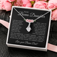 Bonus Daughter Alluring Beauty Necklace from Bonus Dad – Poetic Message Card Gift for Stepdaughter