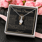 To My Bonus Daughter Gift - Alluring Beauty Necklace with "This Old Lion Has Your Back" Message
