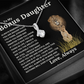 Bonus Daughter Alluring Beauty Necklace with Sentimental Message Card Gift from Bonus Dad to Stepdaughter