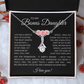 To My Bonus Daughter - Alluring Beauty Necklace with "My Soul Still Had Space" Message