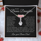Bonus Daughter Alluring Beauty Necklace from Bonus Dad – Poetic Message Card Gift for Stepdaughter