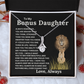 Bonus Daughter Alluring Beauty Necklace with Sentimental Message Card Gift from Bonus Dad to Stepdaughter