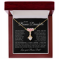 Bonus Daughter Alluring Beauty Necklace from Bonus Dad – Poetic Message Card Gift for Stepdaughter