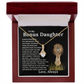 Bonus Daughter Alluring Beauty Necklace with Sentimental Message Card Gift from Bonus Dad to Stepdaughter