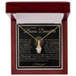 To My Bonus Daughter Gift - Alluring Beauty Necklace with "This Old Lion Has Your Back" Message