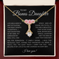 To My Bonus Daughter - Alluring Beauty Necklace with "My Soul Still Had Space" Message