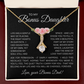 Bonus Daughter Alluring Beauty Necklace from Bonus Dad – Poetic Message Card Gift for Stepdaughter