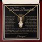 To My Bonus Daughter Gift - Alluring Beauty Necklace with "This Old Lion Has Your Back" Message