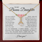 To My Bonus Daughter - Alluring Beauty Necklace with "My Soul Still Had Space" Message