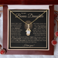 To My Bonus Daughter Gift - Alluring Beauty Necklace with "This Old Lion Has Your Back" Message