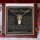 “To My Bonus Daughter” Alluring Beauty Necklace Poetic Gift from Bonus Dad to Stepdaughter
