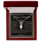 To My Bonus Daughter Gift - Alluring Beauty Necklace with "This Old Lion Has Your Back" Message