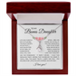 To My Bonus Daughter - Alluring Beauty Necklace with "My Soul Still Had Space" Message