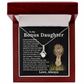 Bonus Daughter Alluring Beauty Necklace with Sentimental Message Card Gift from Bonus Dad to Stepdaughter