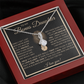 To My Bonus Daughter Gift - Alluring Beauty Necklace with "This Old Lion Has Your Back" Message
