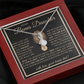 “To My Bonus Daughter” Alluring Beauty Necklace Poetic Gift from Bonus Dad to Stepdaughter