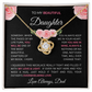 To Daughter From Dad - Charming Love Knot Necklace with Beautiful "Some Day" Message