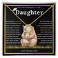 On Your Graduation To My Daughter – Papa Bear Love Knot Necklace from Dad Emotional Graduation Gift for Daughter