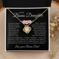 Bonus Daughter Love Knot Necklace from Bonus Dad – Poetic Message Card Gift for Stepdaughter