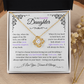 Stunning Daughter Gift "Most Beautiful Chapters" Gold Knot Necklace