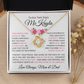 To Our Daughter(s) — Beautiful Love Knot Necklace & PERSONALIZED Heartwarming Message from Mom & Dad (Only, First-Born, Second, Third, Fourth, Fifth, or Twins)