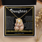 On Your Graduation To My Daughter – Papa Bear Love Knot Necklace from Dad Emotional Graduation Gift for Daughter
