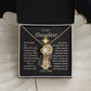To My Daughter from Dad - Love Knot Necklace with THIS OLD LION'S ROAR Message Card