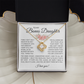 Blessed to Have You - Bonus Daughter Love Knot Necklace Stepdaughter / Bonus Daughter Gift from Bonus Dad