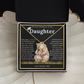 On Your Graduation To My Daughter – Papa Bear Love Knot Necklace from Dad Emotional Graduation Gift for Daughter