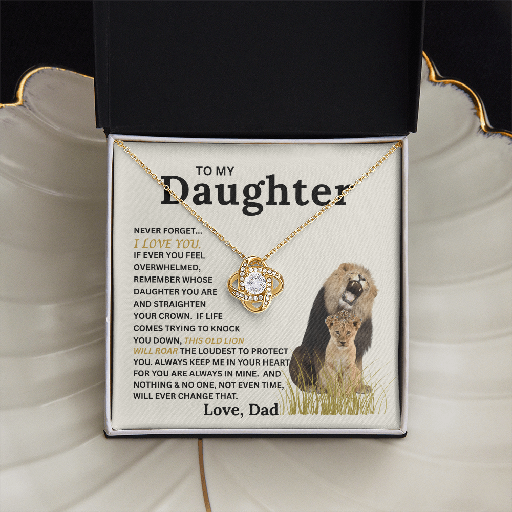 This Old Lion's Roar Love Knot Necklace