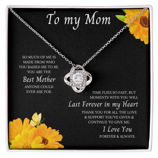 To My Beautiful Mom - Love Knot Necklace