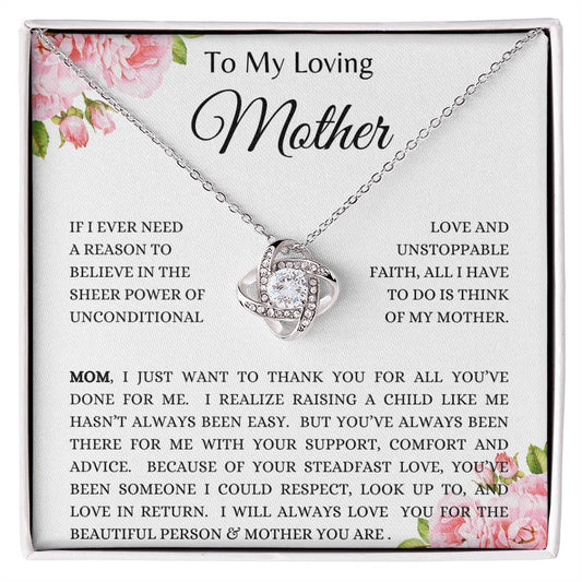 To Mom - Love Knot Necklace