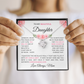To Daughter From Mom - Charming Love Knot Necklace with Beautiful "Some Day" Message