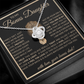 “To My Bonus Daughter” Love Knot Necklace Poetic Gift from Bonus Dad to Stepdaughter