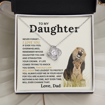 This Old Lion's Roar Love Knot Necklace