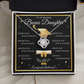 Graduation Gift for Bonus Daughter – Love Knot Necklace with Inspirational Message Card | Class of 2026