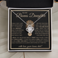 “To My Bonus Daughter” Love Knot Necklace Poetic Gift from Bonus Dad to Stepdaughter