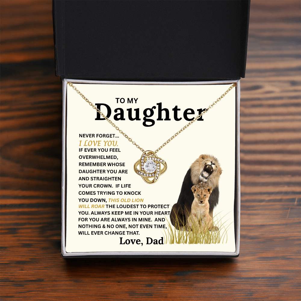 This Old Lion's Roar Love Knot Necklace