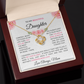 To Daughter From Mom - Charming Love Knot Necklace with Beautiful "Some Day" Message
