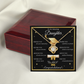 Graduation Gift for Daughter – Love Knot Necklace with Inspirational Message Card | Class of 2026