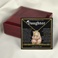 On Your Graduation To My Daughter – Papa Bear Love Knot Necklace from Dad Emotional Graduation Gift for Daughter