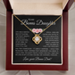 Bonus Daughter Love Knot Necklace from Bonus Dad – Poetic Message Card Gift for Stepdaughter