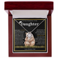 On Your Graduation To My Daughter – Papa Bear Love Knot Necklace from Dad Emotional Graduation Gift for Daughter