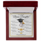 Graduation Gift for Bonus Daughter – Love Knot Necklace with Inspirational Message Card | Class of 2026