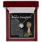 Bonus Daughter Love Knot Necklace with Sentimental Message Card Gift from Bonus Dad to Stepdaughter