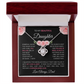 To Daughter From Dad - Charming Love Knot Necklace with Beautiful "Some Day" Message
