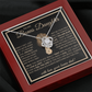 “To My Bonus Daughter” Love Knot Necklace Poetic Gift from Bonus Dad to Stepdaughter
