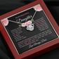 To Daughter From Dad - Charming Love Knot Necklace with Beautiful "Some Day" Message